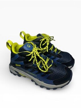 Merrill Big Kid's Moab Speed 2 Mid Waterproof Hiking Boots Size 2m
Navy/Hi Viz